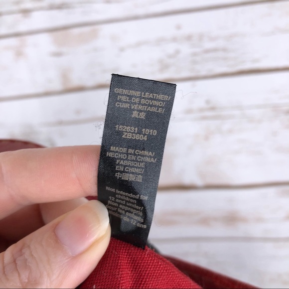 Fossil red leather hobo shoulder bag purse - Picture 7 of 8